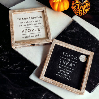 Trick + Thanksgiving Double Sided Sign