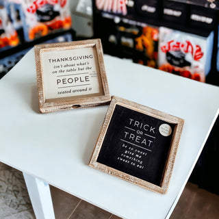 Trick + Thanksgiving Double Sided Sign
