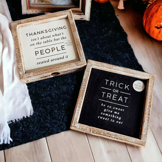 Trick + Thanksgiving Double Sided Sign
