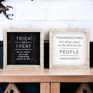 Trick + Thanksgiving Double Sided Sign