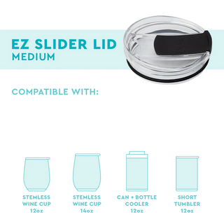 Swig EZ SLIDER LID Clear + Black