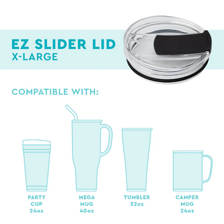 Swig EZ SLIDER LID Clear + Black