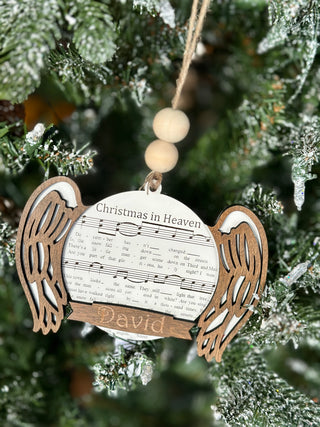 Custom Christmas In Heaven Ornaments