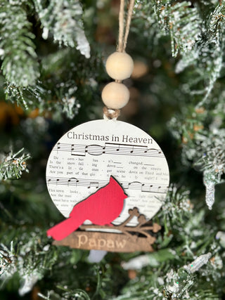 Custom Christmas In Heaven Ornaments