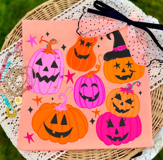 Orange & Pink Pumpkins Graphic Tee
