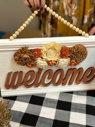 Welcome Rectangular Hanging Sign