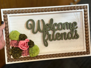 Welcome Friends Rectangular Sign