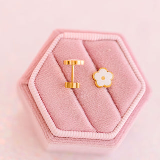 White Flower Studs