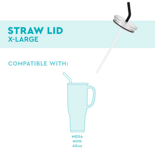 Swig Straw Lids - Black & Clear