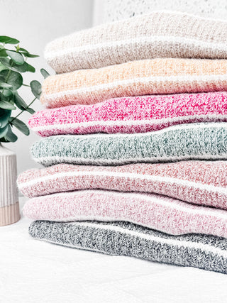 Cozy Striped Sweater - Black