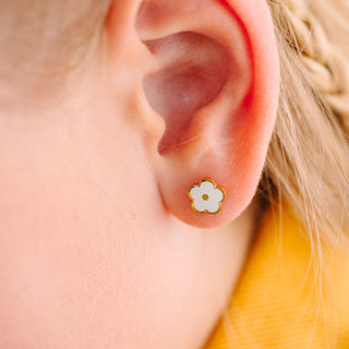 White Flower Studs