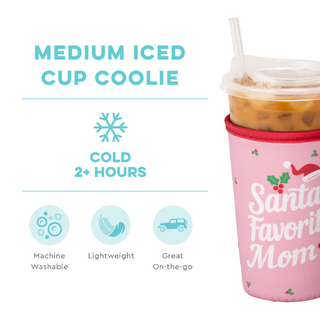 Swig Santa’s Favorite Mom Iced Cup Coolie (Medium)