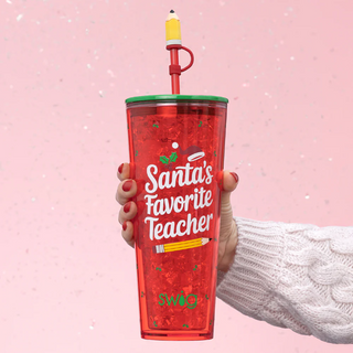 Swig Santa’s Favorite Teacher Plastic Tumbler (24oz)