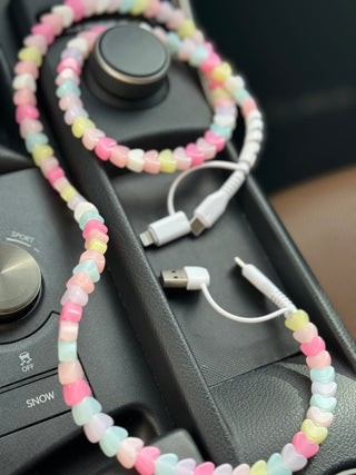 4-In-1 Beaded Candy Hearts Phone Charger