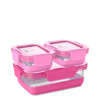 Swig Pink 3pc Glass Food Storage Set (Medium)