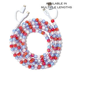 Beaded Phone Charger Taffy USA - 6 Foot