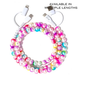Beaded Phone Charger Unicorn  - 6.6 Foot