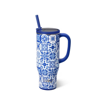 Swig Indigo Tiles Mega Mug (30oz)