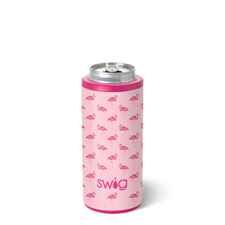 Swig Flamingos Skinny Can Cooler (12oz)