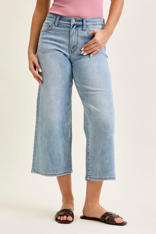Judy Blue Mid Rise Crop Denim