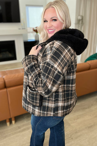 Warped Noise Reversible Plaid Shacket