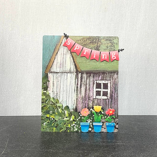 Flower Pot Magnets Set of 3 Blue