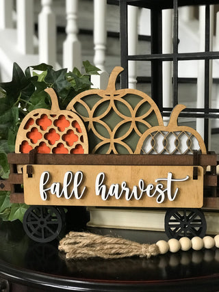Fall Harvest DIY Interchangeable Wagon/ Shelf Insert
