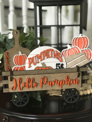 Hello Pumpkin DIY Interchangeable Wagon/ Shelf Insert