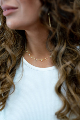 Custom Mini Dover Name Necklace - Water Resistant