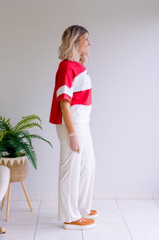 Heartline Exposed Seam Top