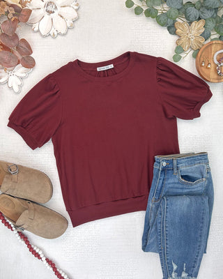 Katie Cozy Top - Cranberry