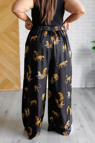 Legendary in Leopard Satin Wide Leg Pants