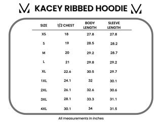 Kacey Ribbed Hoodie - Black