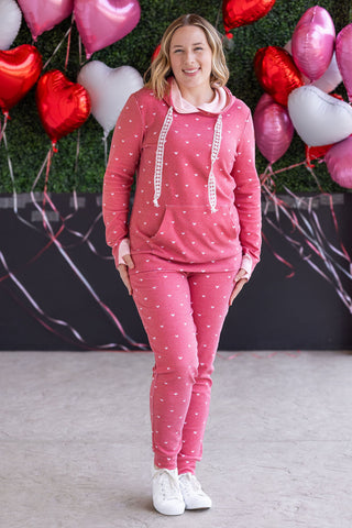 Hailey Pullover Hoodie -Sweetheart Red