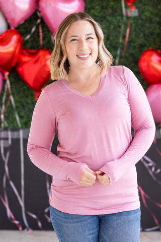 Larissa Long Sleeve Top - Rose