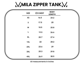 Mila Zipper Tank - Blue