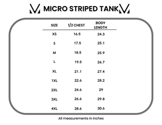 Micro Striped Tank - Red