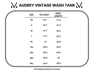 Audrey Vintage Wash Tank - Red
