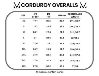 Corduroy Overalls - Olive