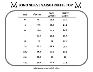 Long Sleeve Sarah Ruffle Top - Autumn Vines