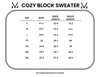 Cozy Block Sweater - Pink and Grey