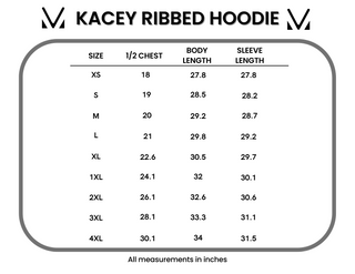 Kacey Ribbed Hoodie - Dusty Blue