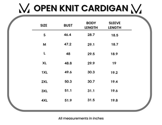 Open Knit Cardigan - Black