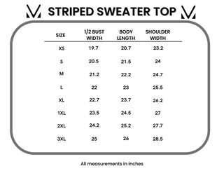 Striped Sweater Top - Olive and Tan