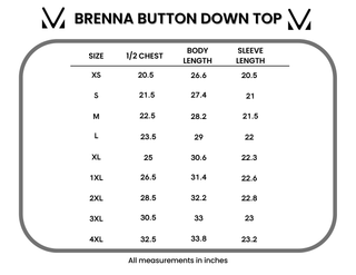 Brenna Button Down Top - Grey