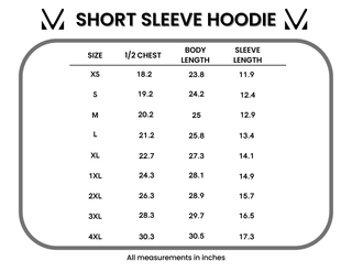 Short Sleeve Hoodie - Neon Palm Trees