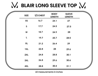 Blair Long Sleeve Top - Wildflower Gardens