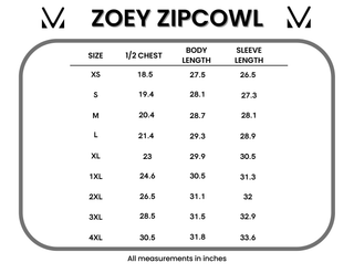 Classic Zoey ZipCowl Sweatshirt - Autumn Leaves and Olive