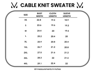 Cable Knit Sweater - Latte