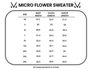 Micro Flower Sweater - Ivory